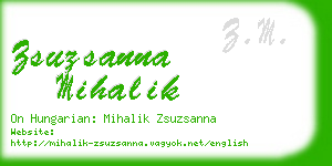 zsuzsanna mihalik business card